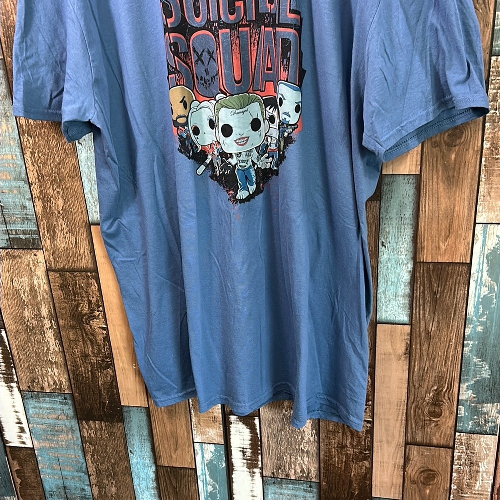 Suicide Squad Blue Graphic Men's T-Shirt - Picture 4 of 11